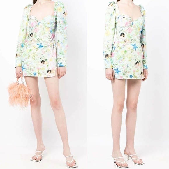 NEW! Fiorucci- Alpine Angels Mini Bodice Mini Dress Long Sleeve Size Large - Picture 2 of 16